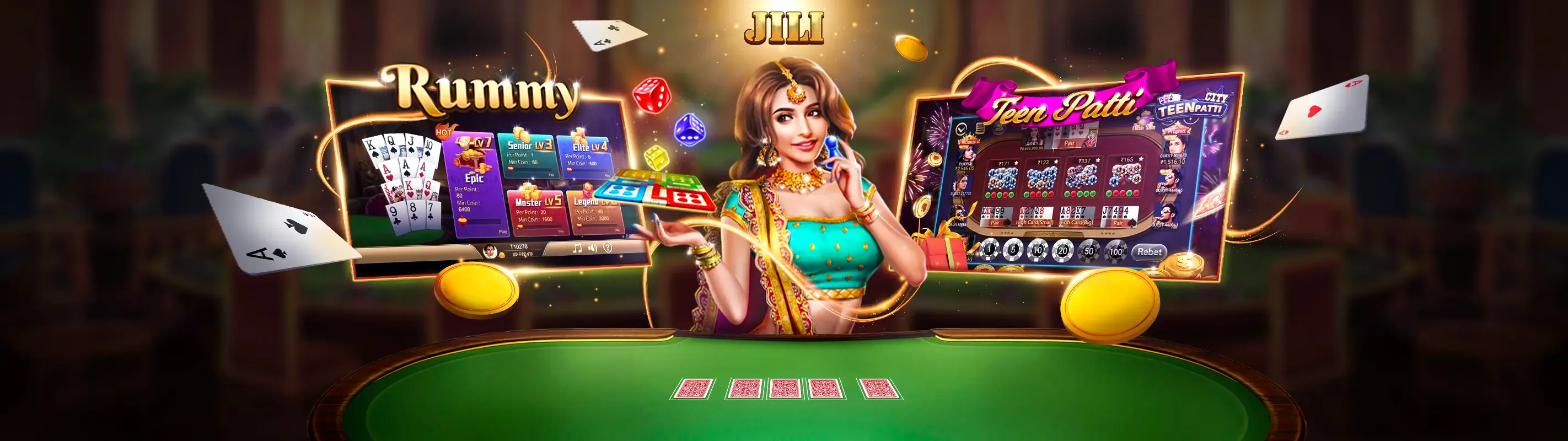 Hình ảnh tổng quan về các trò chơi casino đa dạng tại tin888 win